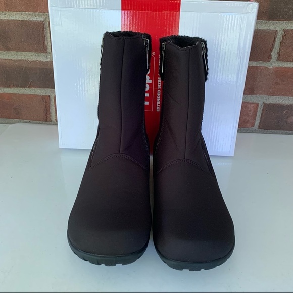 Propet Women’s Dani Black Faux Fur Ankle Winter & Snow Boots US 7 M NEW - Picture 2 of 8